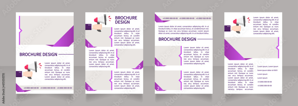 Personnel selection process blank brochure layout design. Vertical poster template set with empty copy space for text. Premade corporate reports collection. Editable flyer 4 paper pages