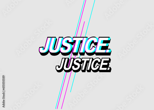 justice text vector, suitable for social media, promotions, t-shirts, and others