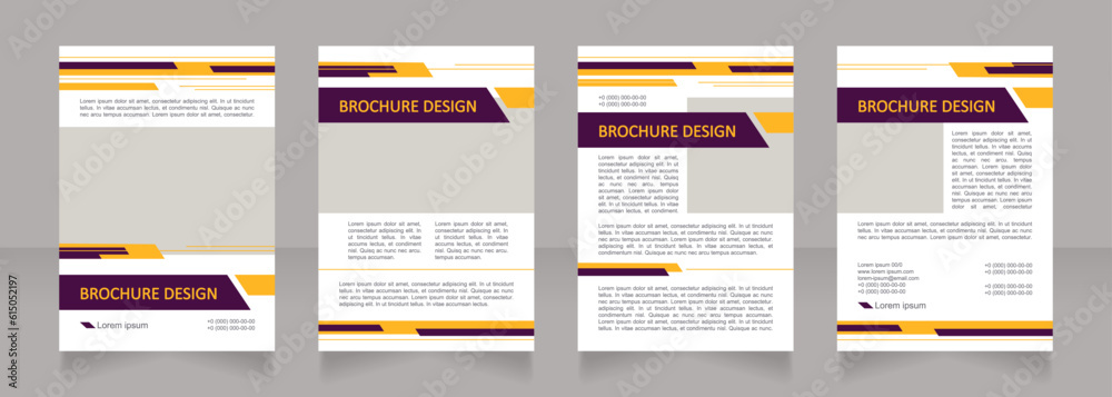 Insurance service blank brochure layout design. Banking. Vertical poster template set with empty copy space for text. Premade corporate reports collection. Editable flyer paper pages