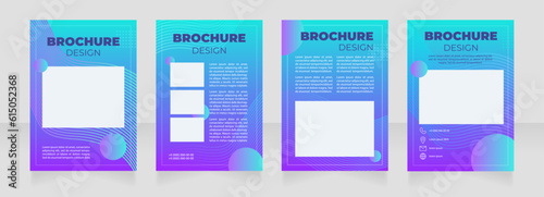 Contemporary artist work exhibition blank brochure layout design. Vertical poster template set with empty copy space for text. Premade corporate reports collection. Editable flyer paper pages