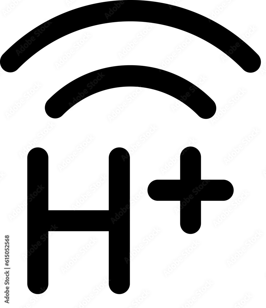 Cellular Network H+ Related Vector Line Icon Simple. Editable stroke. 32 pixel Cellular Network H+ Related Vector Line Icon Simple. Editable stroke. 32 pixel