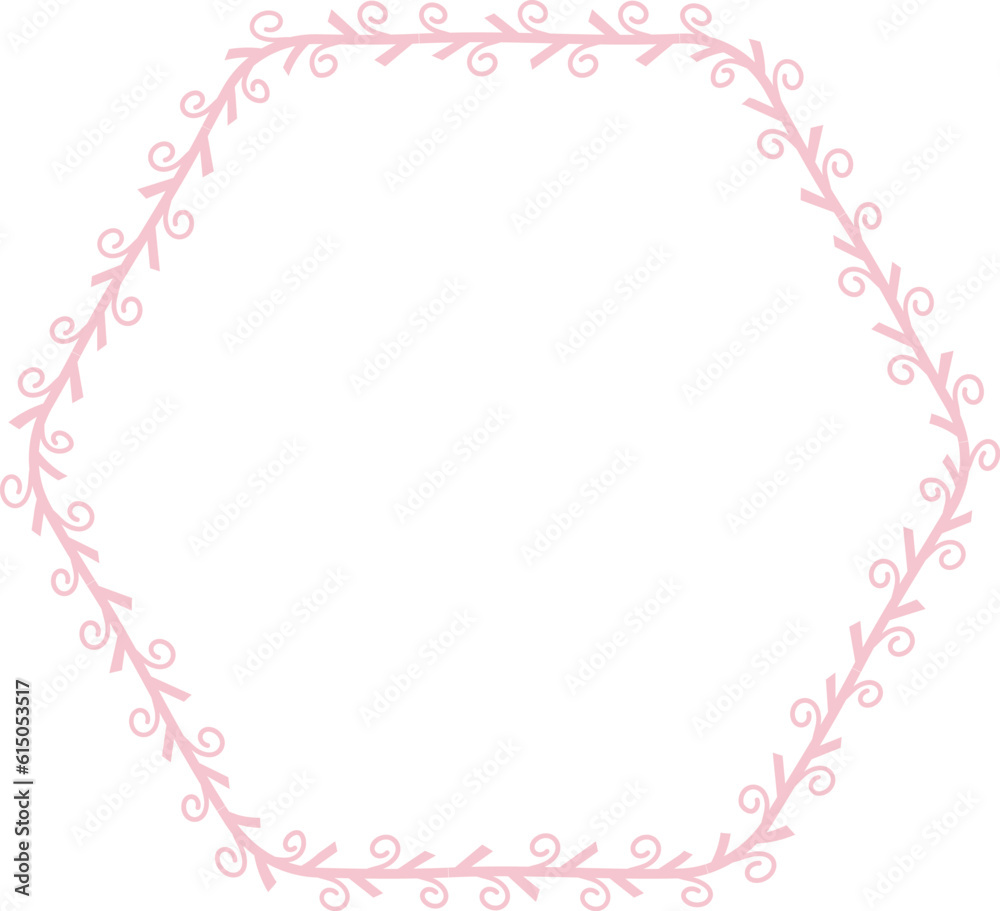 Hexagon Shape Spiral Frame Leaf Flower frame laurel wreath floral vector pink pastel decoration leaves botanical borders border framing pressed flowers background wedding valentine anniversary congrat Hexagon Shape Spiral Frame Leaf Flower frame laurel wreath floral vector pink pastel decoration leaves botanical borders border framing pressed flowers background wedding valentine anniversary congrat