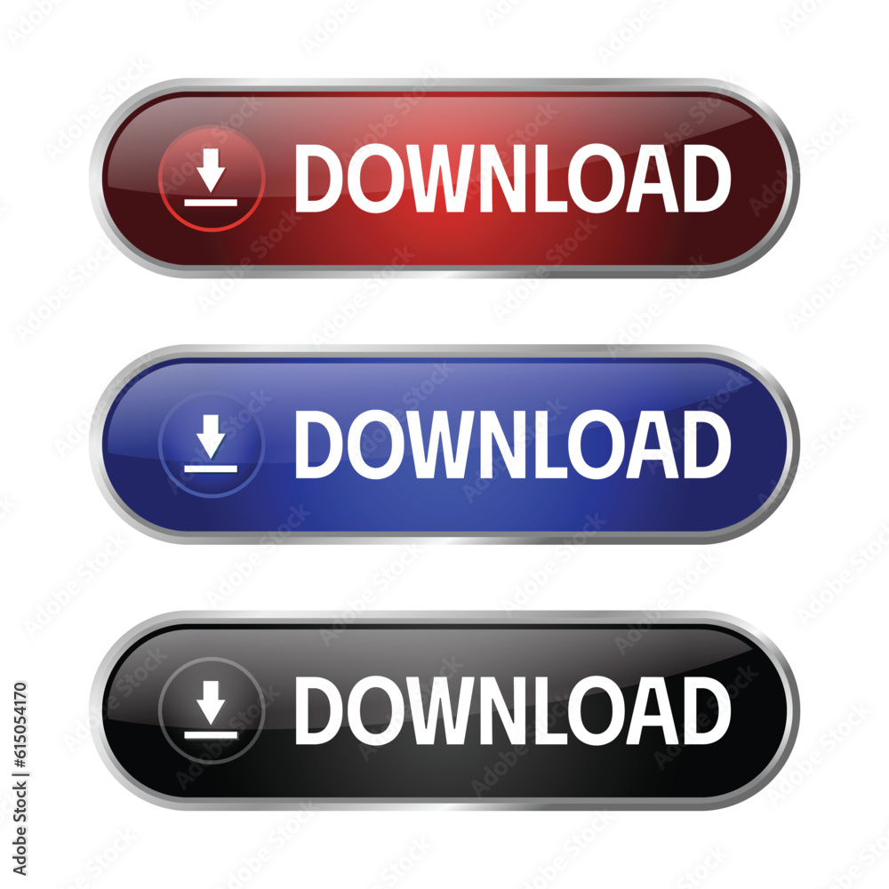 Download Button Flat With 3D Realistic Shiny Button For Mobile Apps And Website, Download Arrow Icon For Progess Graphic Elements Reflection On White Background Download Button Flat With 3D Realistic Shiny Button For Mobile Apps And Website, Download Arrow Icon For Progess Graphic Elements Reflection On White Background