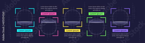 Security measure infographic chart design template. Abstract infochart with copy space. Instructional graphics with 5 step sequence. Visual data presentation. Myriad Pro-Regular font used