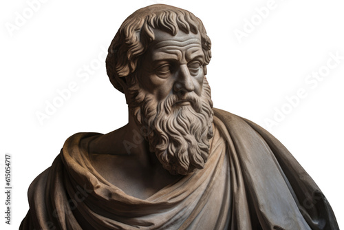 Illustration of the sculpture of Plato. The Greek philosopher. Plato is a central figure in the history of Ancient Greek philosophy.