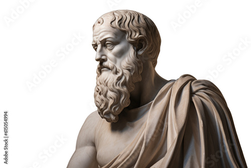 Illustration of the sculpture of Plato. The Greek philosopher. Plato is a central figure in the history of Ancient Greek philosophy. photo