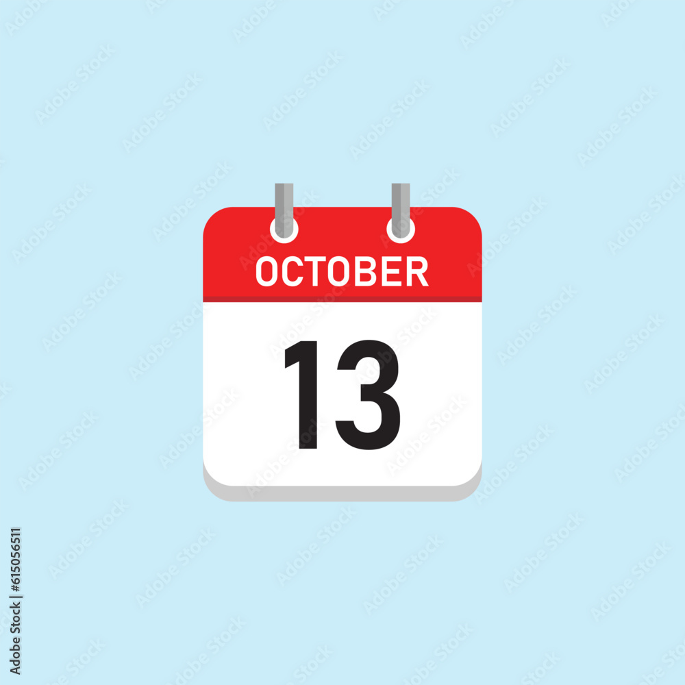 October 13 Concept Design. Vector Illustration. October 13 Concept Design. Vector Illustration.