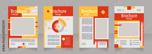 Product development life cycle blank brochure design. Template set with copy space for text. Premade corporate reports collection. Editable 4 paper pages. Ubuntu Condensed, Arial Regular fonts used