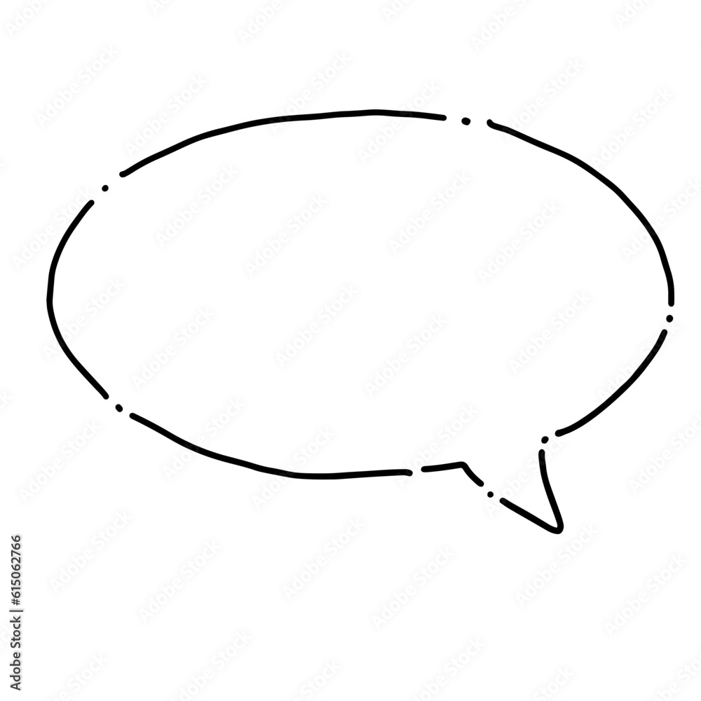 Minimal Doodle line Speech Bubble Minimal Doodle line Speech Bubble