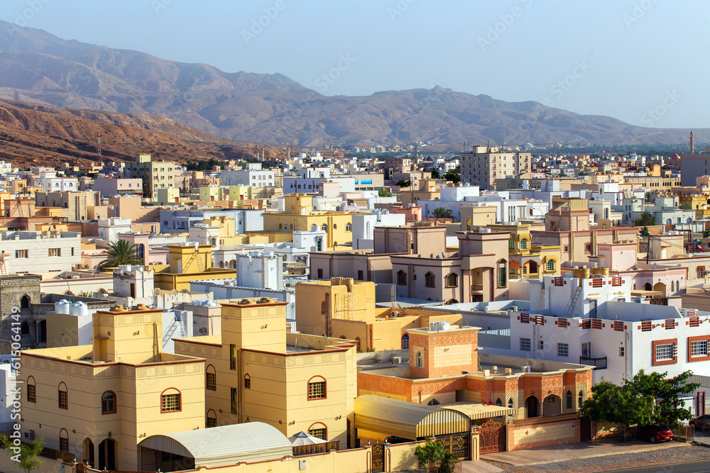 Scenic view of the city of Qurayyat. Sultanate of Oman Scenic view of the city of Qurayyat. Sultanate of Oman