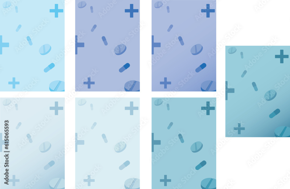 pattern with medical cross pills and pills vector