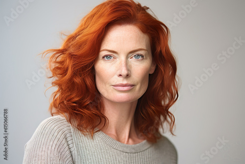 Image of mature woman with redhead hair