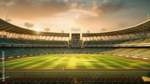 Sports stadium background template - ai generative