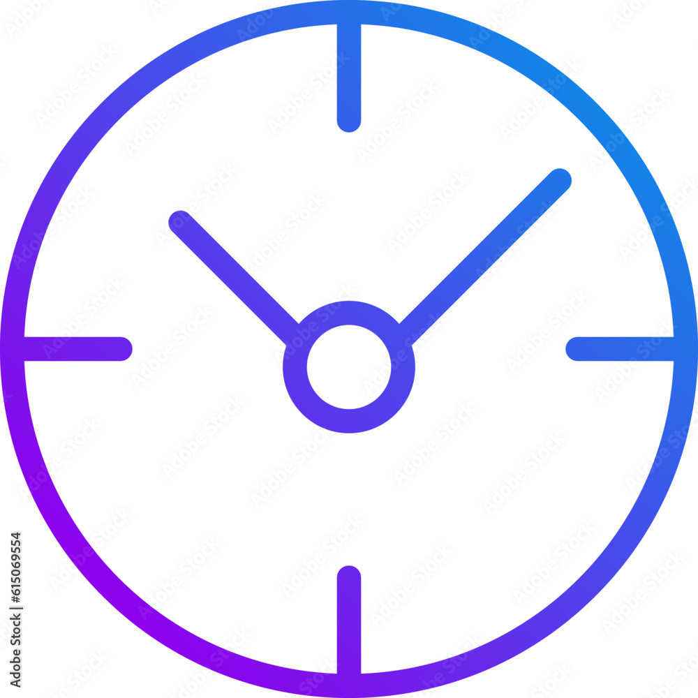 Clock pixel perfect gradient linear vector icon. Time management. Business project deadline. Checking time. Thin line color symbol. Modern style pictogram. Vector isolated outline drawing Clock pixel perfect gradient linear vector icon. Time management. Business project deadline. Checking time. Thin line color symbol. Modern style pictogram. Vector isolated outline drawing
