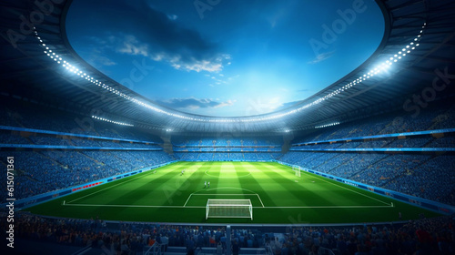 Sports stadium background template - ai generative