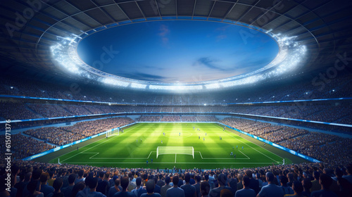 Sports stadium background template - ai generative © DesiArt