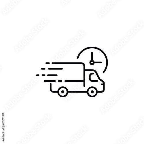 fast delivery truck icon