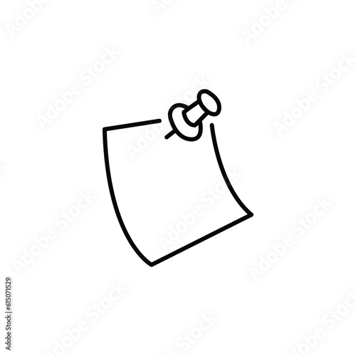 blank note paper with clip