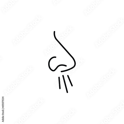 Runny nose vector icon, symbol, sign