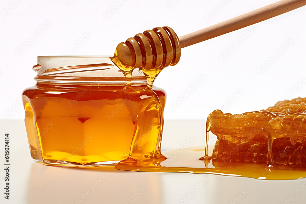 honey in a glass jar honey in a glass jar