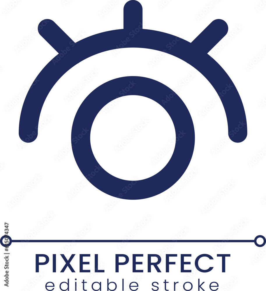 Eye pixel perfect linear ui icon. Views amount. Seen message. Messenger and social media. GUI, UX design. Outline isolated user interface element for app and web. Editable stroke. Poppins font used Eye pixel perfect linear ui icon. Views amount. Seen message. Messenger and social media. GUI, UX design. Outline isolated user interface element for app and web. Editable stroke. Poppins font used
