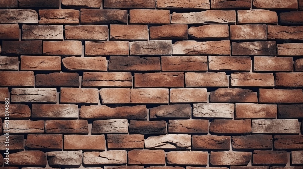 An illustrated depiction of brown brick walls, adding a rustic and textured element to the visual representation. Generative Ai An illustrated depiction of brown brick walls, adding a rustic and textured element to the visual representation. Generative Ai