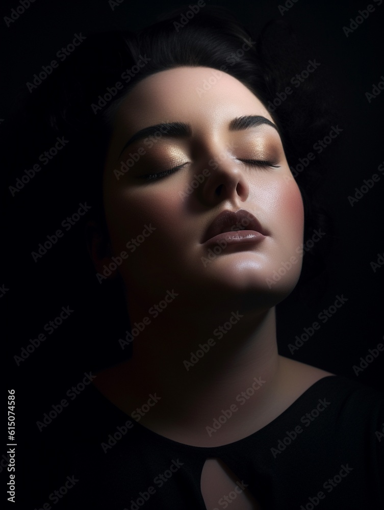 beautiful young hairless woman. portrait of stylish bald girl. AI generative beautiful young hairless woman. portrait of stylish bald girl. AI generative