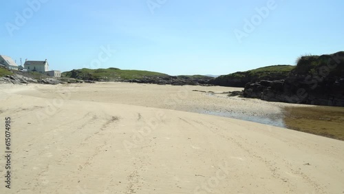 Beach of Ireland. Atlantic ocean beach, mountains. Wild Atlantic way. photo