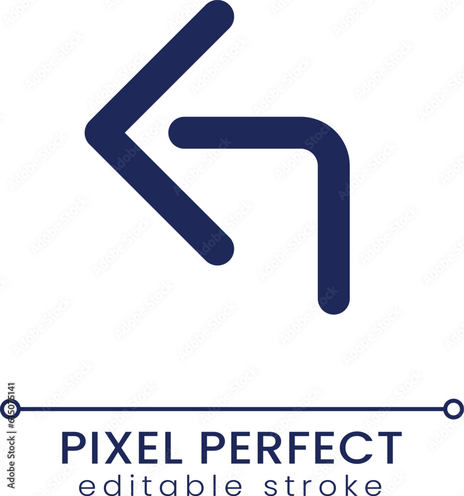 Reply arrow pixel perfect linear ui icon. Send response. Social network messaging. GUI, UX design. Outline isolated user interface element for app and web. Editable stroke. Poppins font used Reply arrow pixel perfect linear ui icon. Send response. Social network messaging. GUI, UX design. Outline isolated user interface element for app and web. Editable stroke. Poppins font used