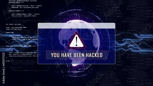YOU HAVE BEEN HACKED and Earth Connections Network, Animation, Background, Loop, 4k
