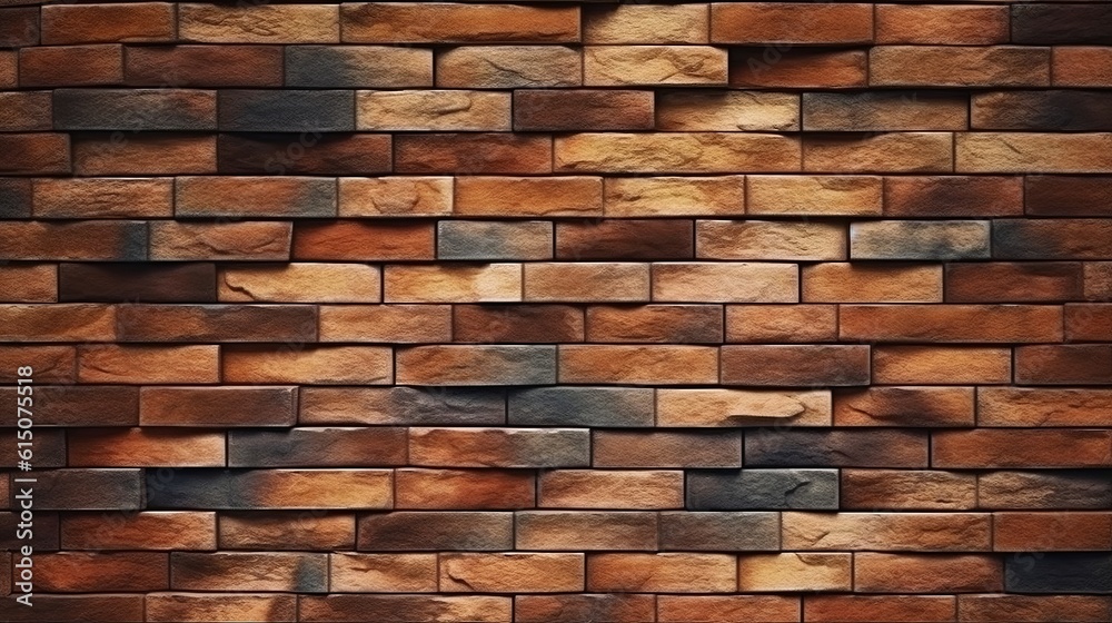 An illustrated depiction of brown brick walls, adding a rustic and textured element to the visual representation. Generative Ai An illustrated depiction of brown brick walls, adding a rustic and textured element to the visual representation. Generative Ai