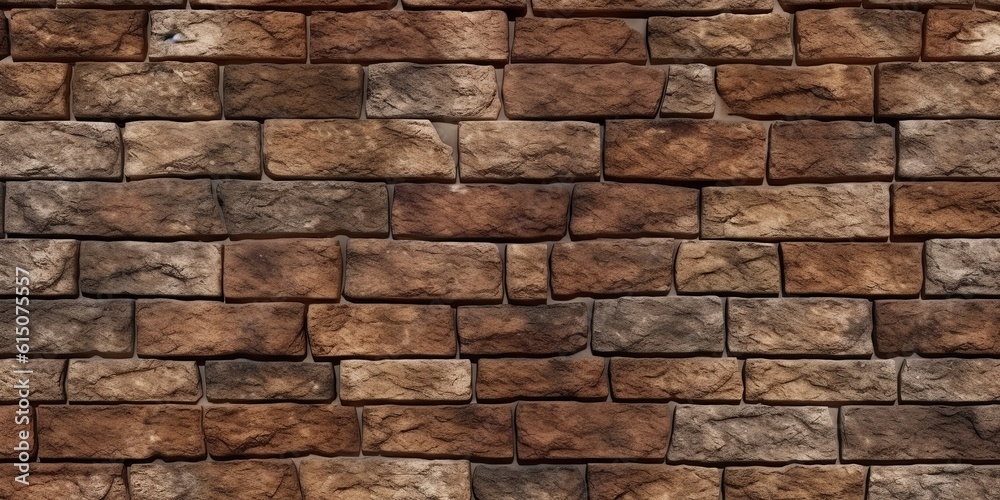 An illustrated depiction of brown brick walls, adding a rustic and textured element to the visual representation. Generative Ai An illustrated depiction of brown brick walls, adding a rustic and textured element to the visual representation. Generative Ai