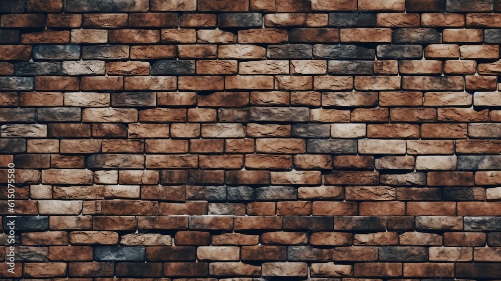 Obraz premium An illustrated depiction of brown brick walls, adding a rustic and textured element to the visual representation. Generative Ai