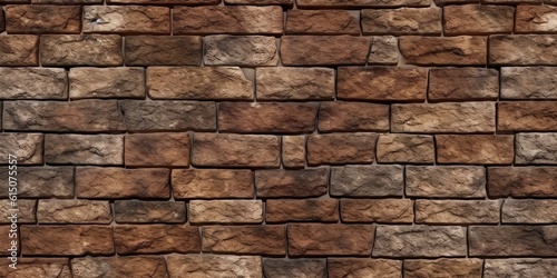 An illustrated depiction of brown brick walls  adding a rustic and textured element to the visual representation. Generative Ai