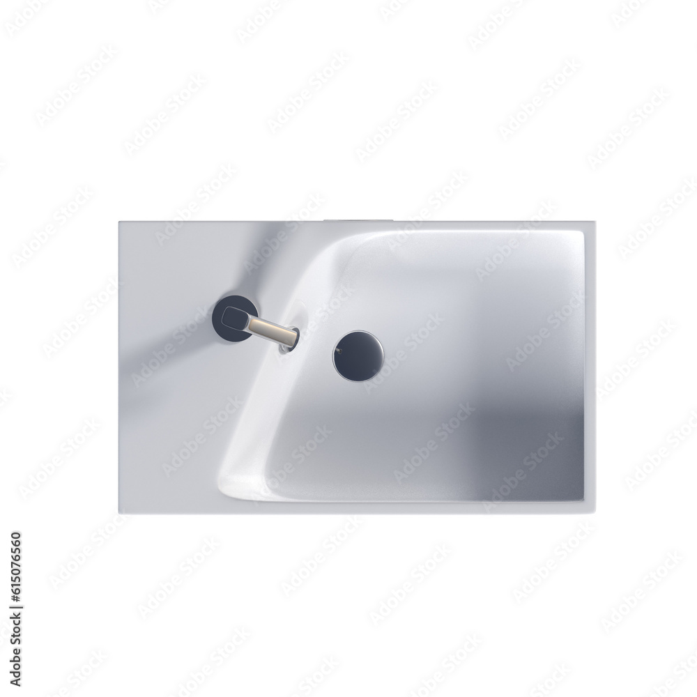 Washbasin isolated on transparent background, sink, 3D illustration, cg render Washbasin isolated on transparent background, sink, 3D illustration, cg render