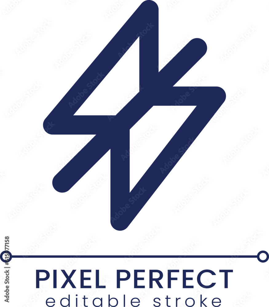 Silent mode pixel perfect linear ui icon. Block notifications. Smartphone signal off. GUI, UX design. Outline isolated user interface element for app and web. Editable stroke. Poppins font used Silent mode pixel perfect linear ui icon. Block notifications. Smartphone signal off. GUI, UX design. Outline isolated user interface element for app and web. Editable stroke. Poppins font used