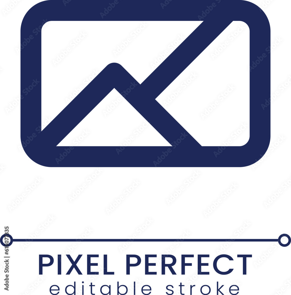 Image pixel perfect linear ui icon. Visual media file. Send picture via messenger. GUI, UX design. Outline isolated user interface element for app and web. Editable stroke. Poppins font used Image pixel perfect linear ui icon. Visual media file. Send picture via messenger. GUI, UX design. Outline isolated user interface element for app and web. Editable stroke. Poppins font used
