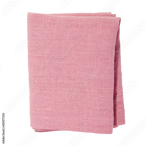 Canvastavla Pink color folded cotton napkin isolated