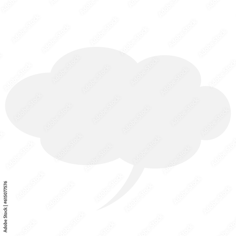 Digital png illustration of grey cloud speech bubble with copy space on transparent background Digital png illustration of grey cloud speech bubble with copy space on transparent background