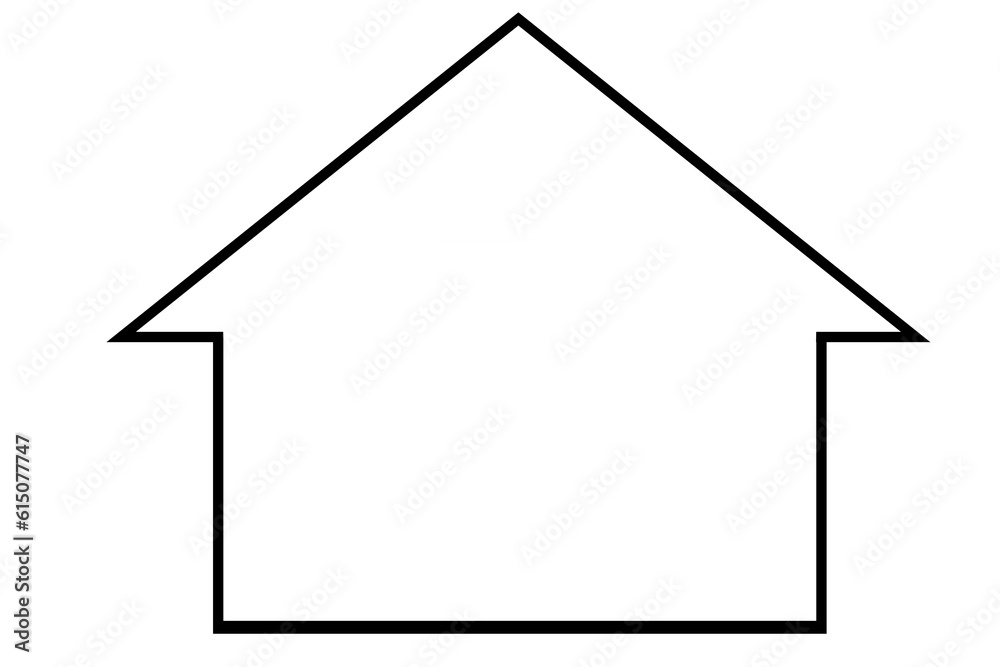 Digital png illustration of black house outline with copy space on transparent background Digital png illustration of black house outline with copy space on transparent background