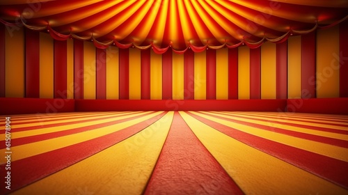 A circus background with space to promote products and services. Generative AI.