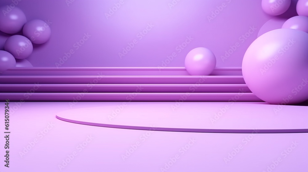 A purple background with display podium and space to promote products and services. Generative AI. A purple background with display podium and space to promote products and services. Generative AI.