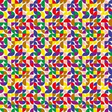 Bauhaus multicolor pattern vector. Seamless colorful geometric background. Half circlesseamless pattern. Modern bauhaus design