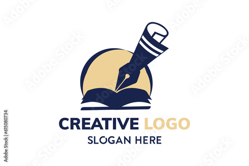 Newspaper logo design vector. Creative logo design template.