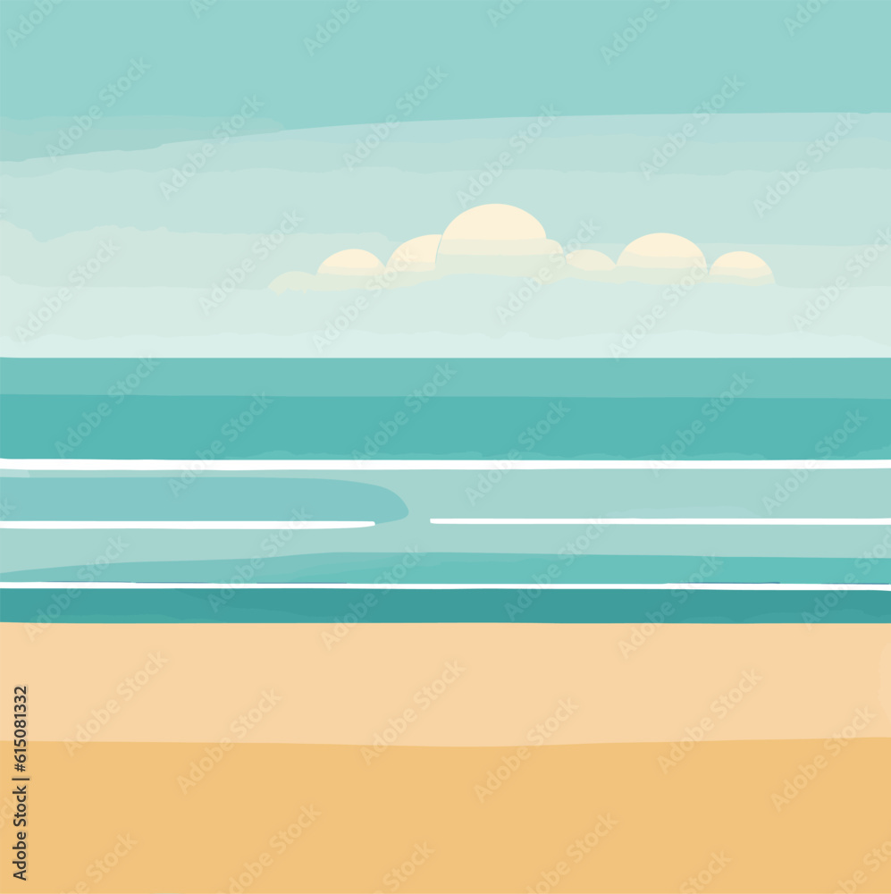 A nice simple vector illustration of a beach