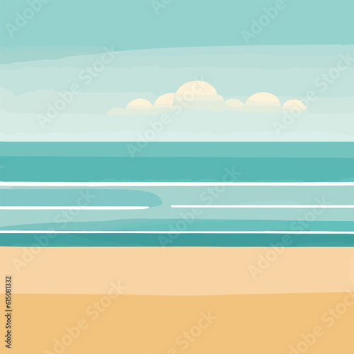 A nice simple vector illustration of a beach