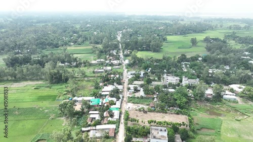 view of a village in region, Kazipur, sirajganj, dhaka, bangladesh photo