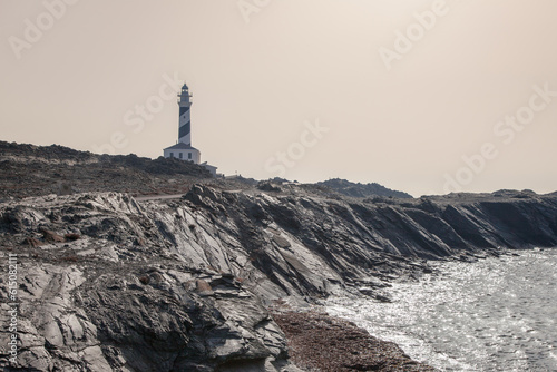 A lighthouse in Menorca Island