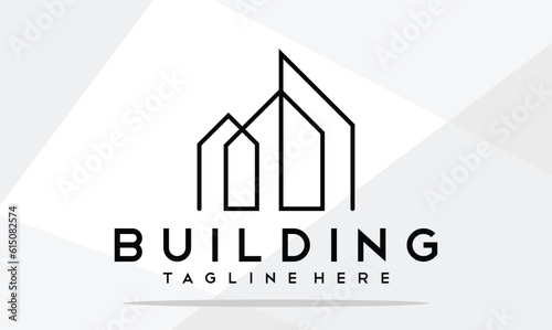 simple building logo vector design template