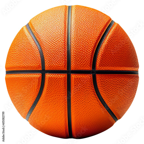 Realistic basketball ball. Transparent background. Ai Generative © Semper Fidelis